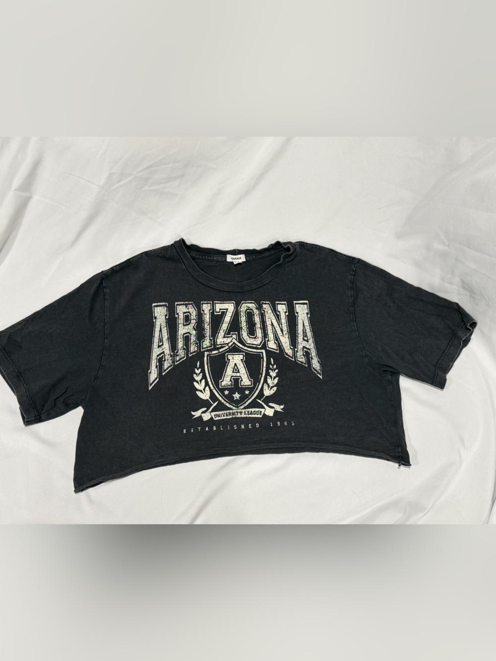Garage Arizona Graphic Cropped Tee - Black